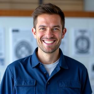 Portrait of a smiling lead marine engineer
