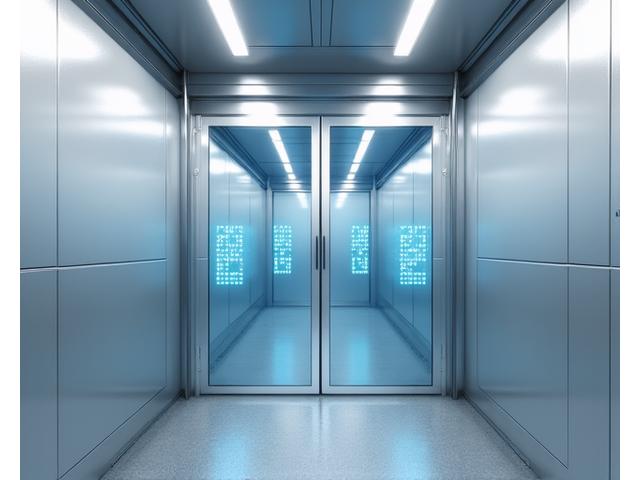 Interior of a refrigerated trailer showing dual temperature zones